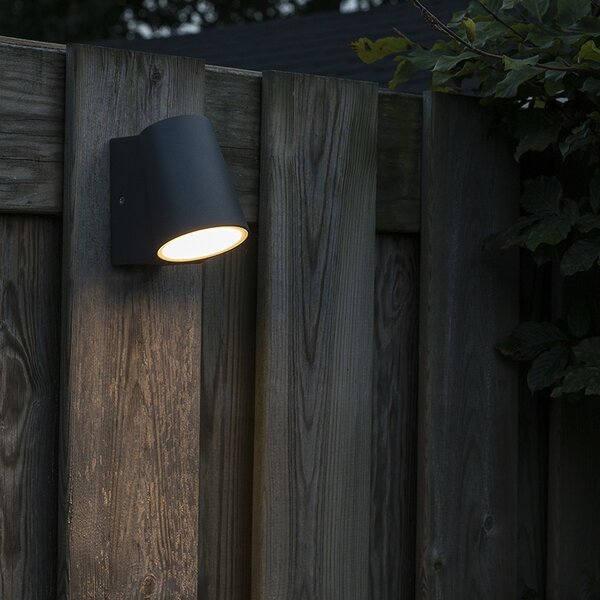 Nowoczesna lampa ścienna zewnętrzna antracytowa z LED - Uma
