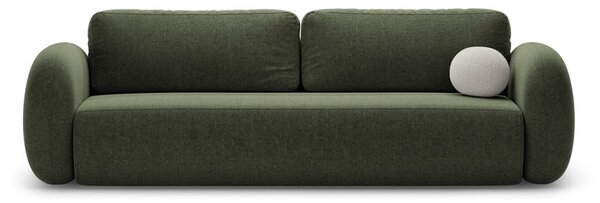 Zielona rozkładana/ze schowkiem sofa z tkaniny szenilowej 262 cm Tonale – Cosmopolitan Design