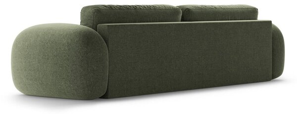 Zielona rozkładana/ze schowkiem sofa z tkaniny szenilowej 262 cm Tonale – Cosmopolitan Design