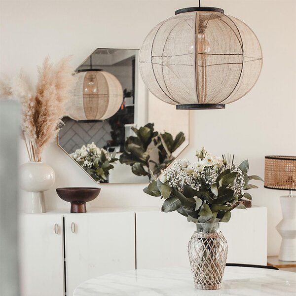 Orientalna lampa wisząca brązowa 48 cm - Rob