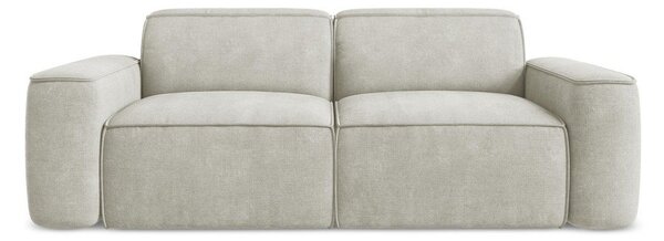 Kremowa sofa z tkaniny szenilowej 204 cm Omao – Makamii