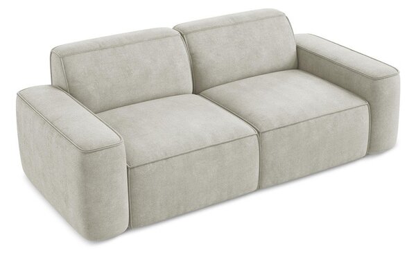 Kremowa sofa z tkaniny szenilowej 204 cm Omao – Makamii