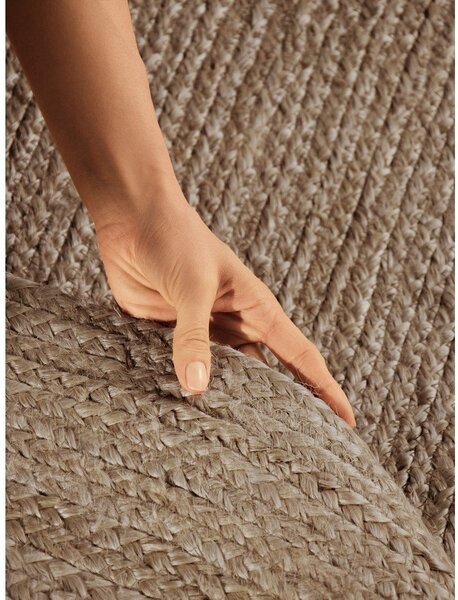 Dywan z juty dwustronny/tkany ręcznie w ciemnym naturalnym kolorze 160x230 cm Braided – Hanse Home