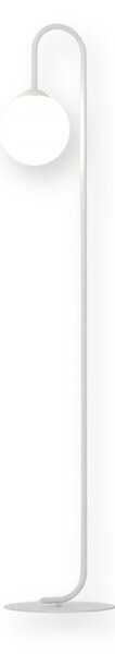 Lampa stojąca podłogowa nowoczesna biała kula stick 1xE14 10W FLOR Emibig