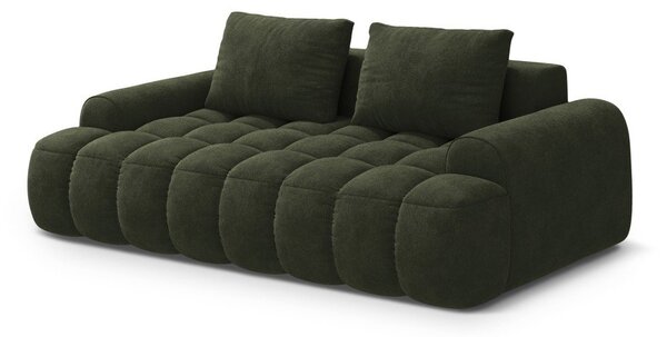 Zielona aksamitna sofa 200 cm Linz – Cosmopolitan Design