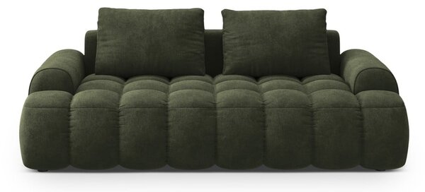 Zielona aksamitna sofa 200 cm Linz – Cosmopolitan Design