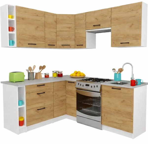 Nowoczesne meble kuchenne dąb craft G5-S48