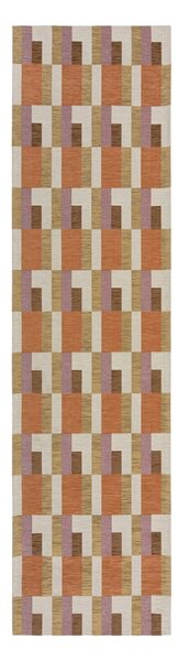 Pomarańczowo-naturalny chodnik 60x230 cm Riley Block Geo – Flair Rugs