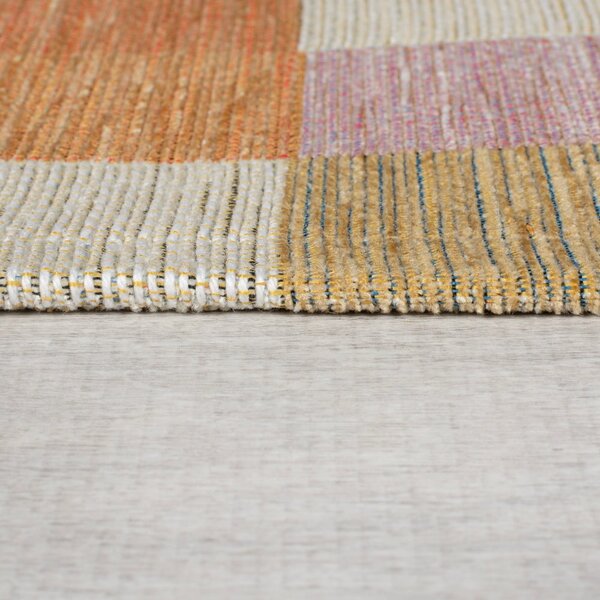 Pomarańczowo-naturalny chodnik 60x230 cm Riley Block Geo – Flair Rugs