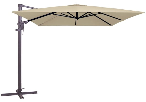 Madison Parasol Monaco Flex z podstawą, 300x300 cm, ecru, kwadratowy