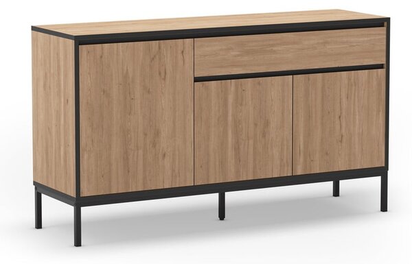 Niska komoda w dekorze dębu 140x80 cm Lorenza – Marckeric