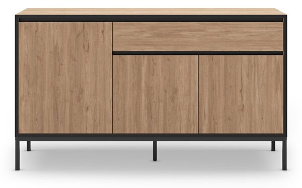 Niska komoda w dekorze dębu 140x80 cm Lorenza – Marckeric