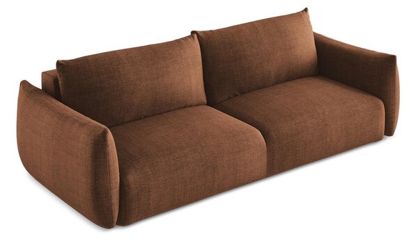 Rozkładana sofa w kolorze terakoty 230 cm Leila – Makamii