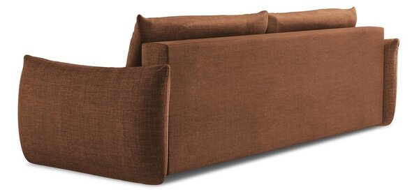 Rozkładana sofa w kolorze terakoty 230 cm Leila – Makamii