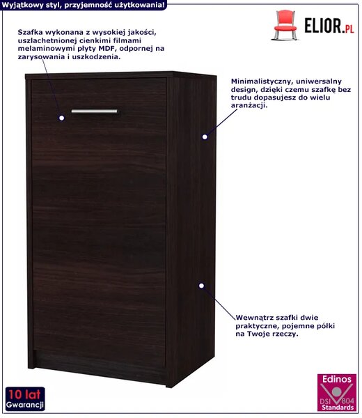 Minimalistyczna komoda wenge B4-E12