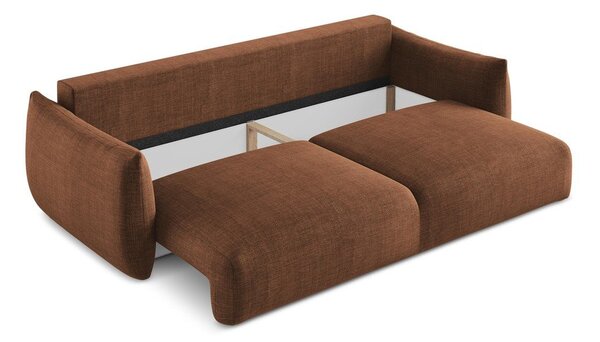 Rozkładana sofa w kolorze terakoty 230 cm Leila – Makamii