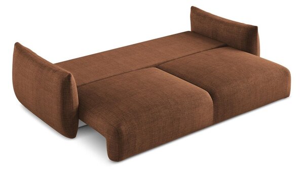Rozkładana sofa w kolorze terakoty 230 cm Leila – Makamii