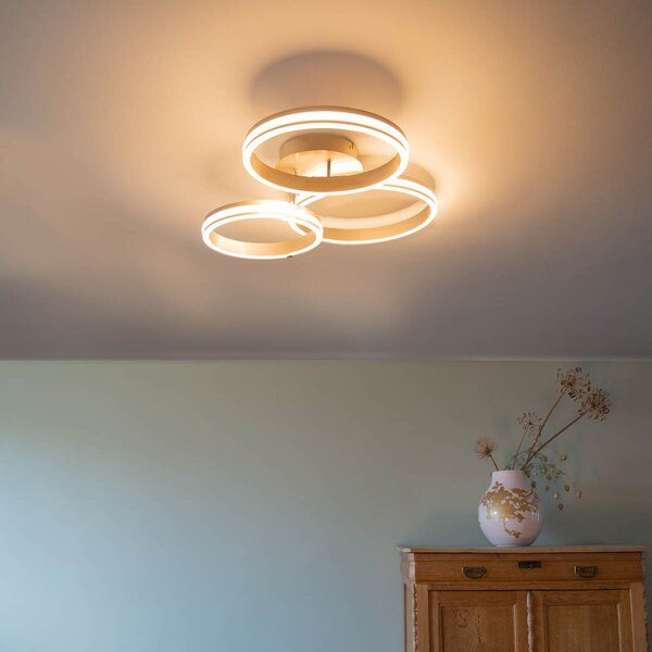 Lampa sufitowa stalowa z LED 3-stopniowy ściemniacz 3-światła - Navara