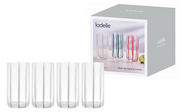 Szklanki zestaw 4 szt. 450 ml Stripe – Ladelle