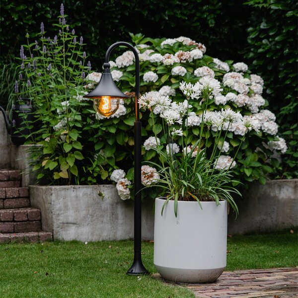 Klasyczna latarnia ogrodowa czarna 125 cm IP44 - Daphne