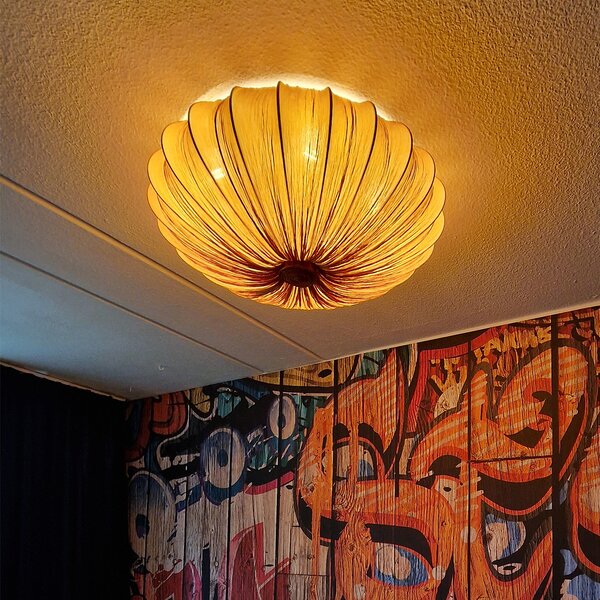 Designerska lampa sufitowa beżowa 60 cm 5-świateł - Plu