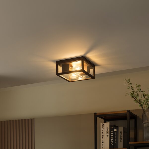 Industrialna lampa sufitowa rdzawo-brązowa IP44 2-światła - Charlois