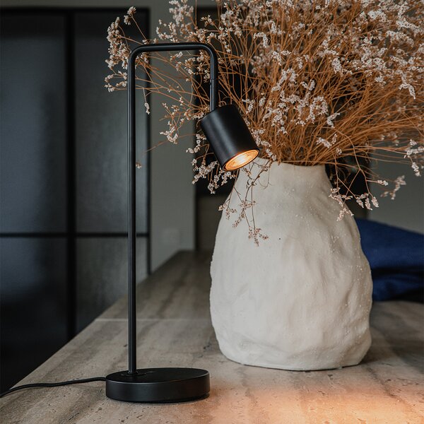 Nowoczesna lampa stołowa czarna regulowana - Java