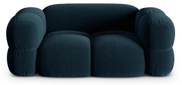 Ciemnoniebieska aksamitna sofa 180 cm Loretto – Cosmopolitan Design