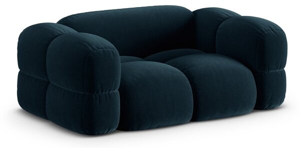 Ciemnoniebieska aksamitna sofa 180 cm Loretto – Cosmopolitan Design