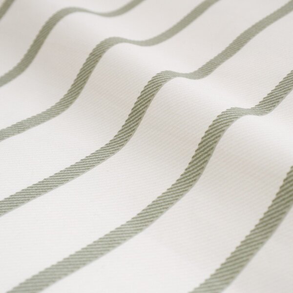 Zielono-kremowa bawełniana pościel jednoosobowa 135x200 cm Hampton Stripe – Bianca