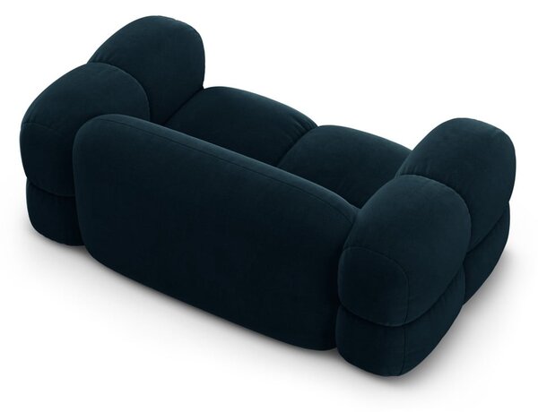 Ciemnoniebieska aksamitna sofa 180 cm Loretto – Cosmopolitan Design