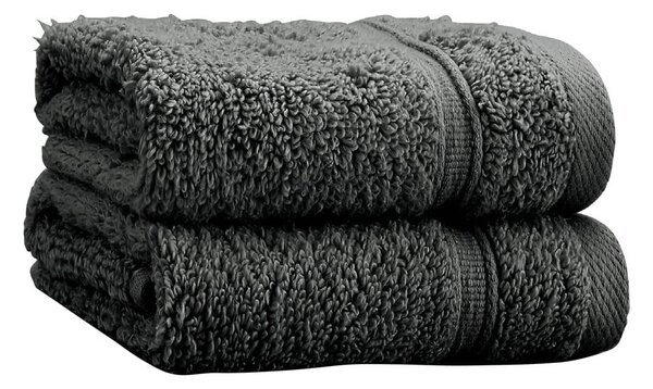 Ciemnoszare bawełniane ręczniki frotte zestaw 2 szt. 30x30 cm Zero Twist – Catherine Lansfield
