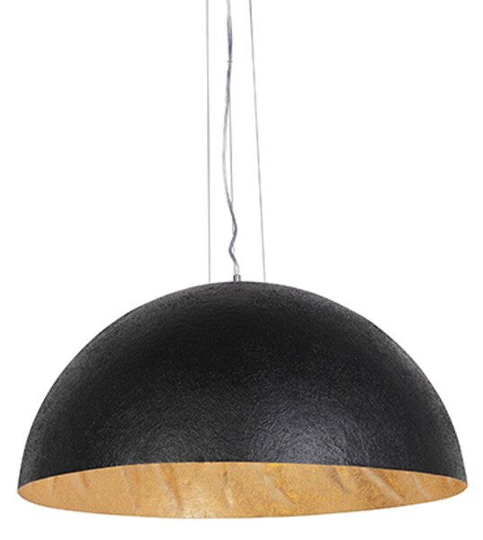 Inteligentna lampa wisząca czarna ze złotem 70 cm z WiFi A60 - Magna