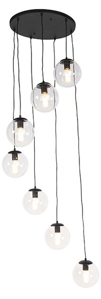 Inteligentna lampa wisząca czarna 7-punktowa z WiFi ST64 - Pallon