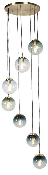 Inteligentna lampa wisząca mosiężna 7-punktowa z WiFi ST64 - Pallon