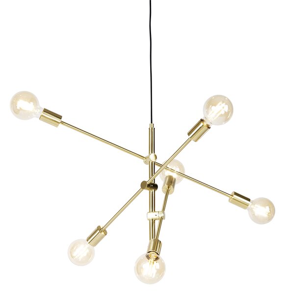 Inteligentna lampa wisząca mosiężna 6-światłowa z WiFi G95 - Sydney