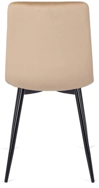 Zestaw Stół Okrągły Rozkładany HARRY 102-142 cm Dąb Artisan/Czarny i 6 Krzeseł Tapicerowanych PERU Beżowych Nowoczesnych