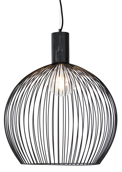 Inteligentna okrągła lampa wisząca czarna 50 cm w tym Wifi G95 - Dos