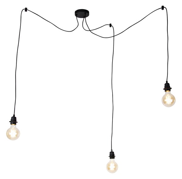 Inteligentna lampa wisząca czarna 3-punktowa z WiFi G95 - Cava