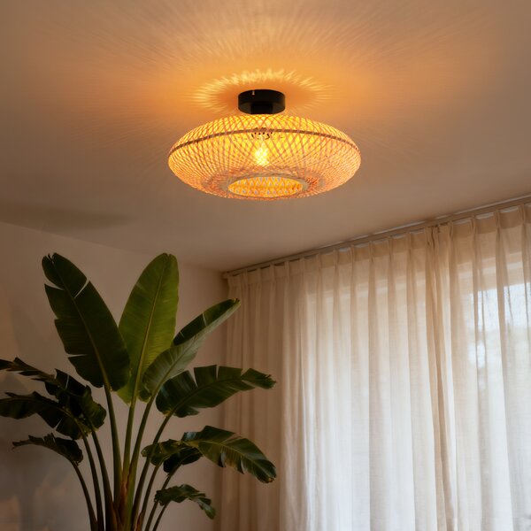 Orientalna lampa sufitowa bambusowa 40 cm - Ostrava