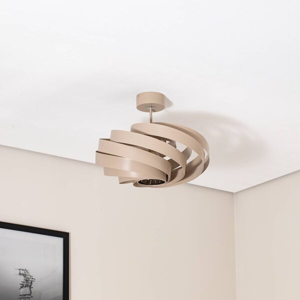 Lampa sufitowa Vento Euluna, możliwość ściemniania, kremowy / amber, salon / jadalnia, metal, nowoczesny