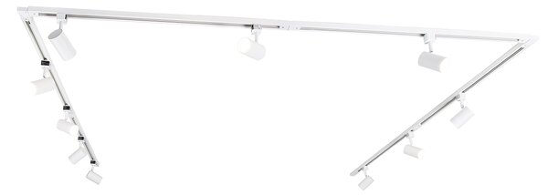 Inteligentny 1-fazowy system oświetlenia szynowego z 10 reflektorami, biały, z Wifi GU10 - Iconic Jeana