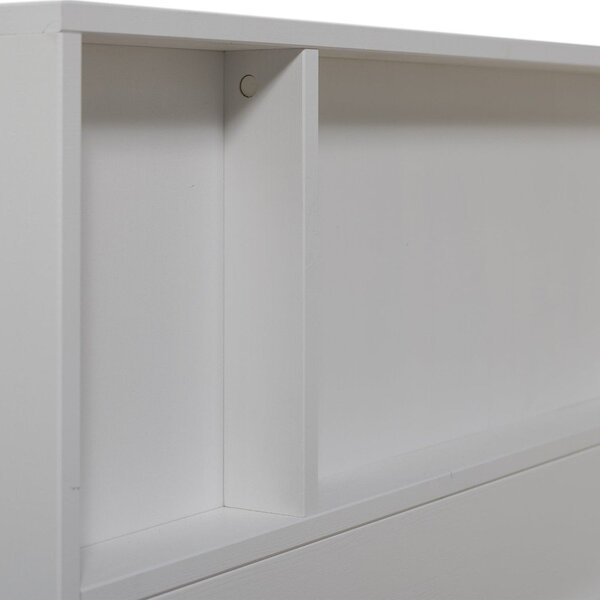 Białe łóżko jednoosobowe z litego drewna sosnowego bez stelaża 90x200 cm Carter – WOOOD