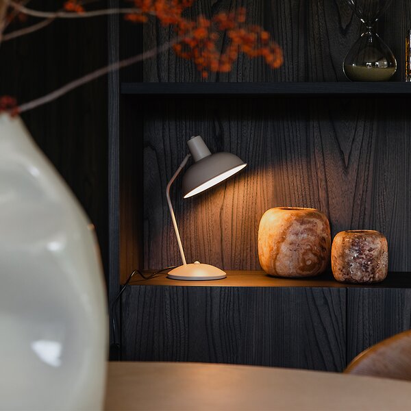 Lampa stołowa w stylu retro beżowa - Milou