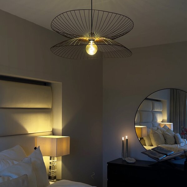 Designerska lampa wisząca czarna 66cm - Pua