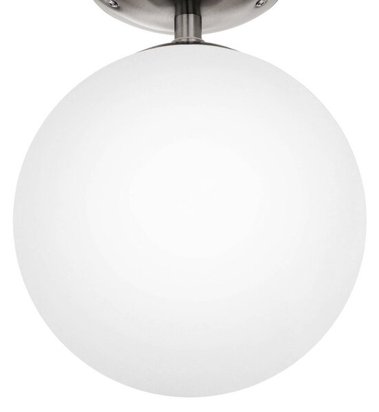 EGLO Lampa sufitowa Rondo, możliwość ściemniania, aluminiowy / szary / cynkowy, przedpokój, szkło, nowoczesny