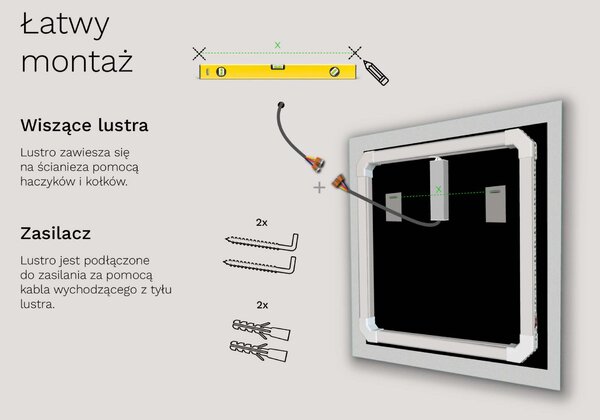 Okrągłe LED lustro do łazienki z oświetleniem C3