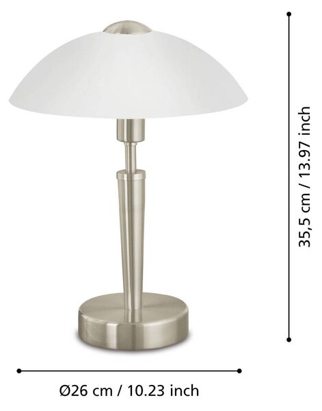 EGLO Lampka nocna do sypialni Solo 1, możliwość ściemniania, salon / jadalnia, metal, nowoczesny
