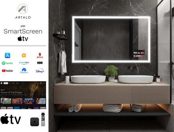 LED lustro do łazienki z oświetleniem M1 premium