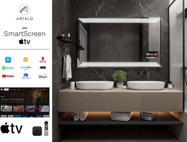 LED lustro do łazienki z oświetleniem M17 premium